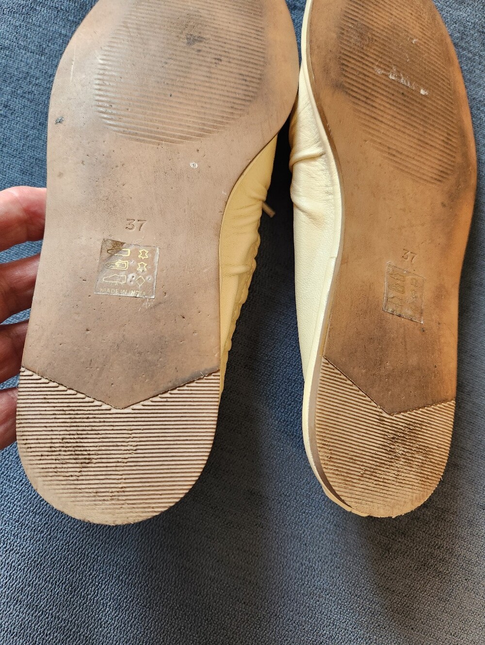 Pilcro By Anthropologie Women’s Cream Bow Tie Ballet Flats 37 - Picture 9 of 13